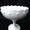 Indiana Glass Teardrop Pattern Milk Glass Compote