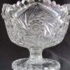 Antique Cut crystal compote on a pedestal base