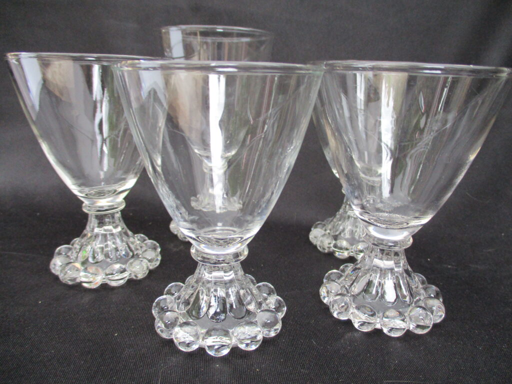 Sherry Glasses with lustrous clear bead embellishments