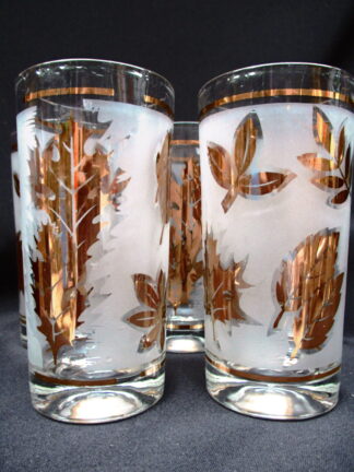 Libbey Glass with Gold Leaf Design