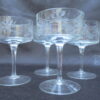 Clear Wine Glasses with Flowers