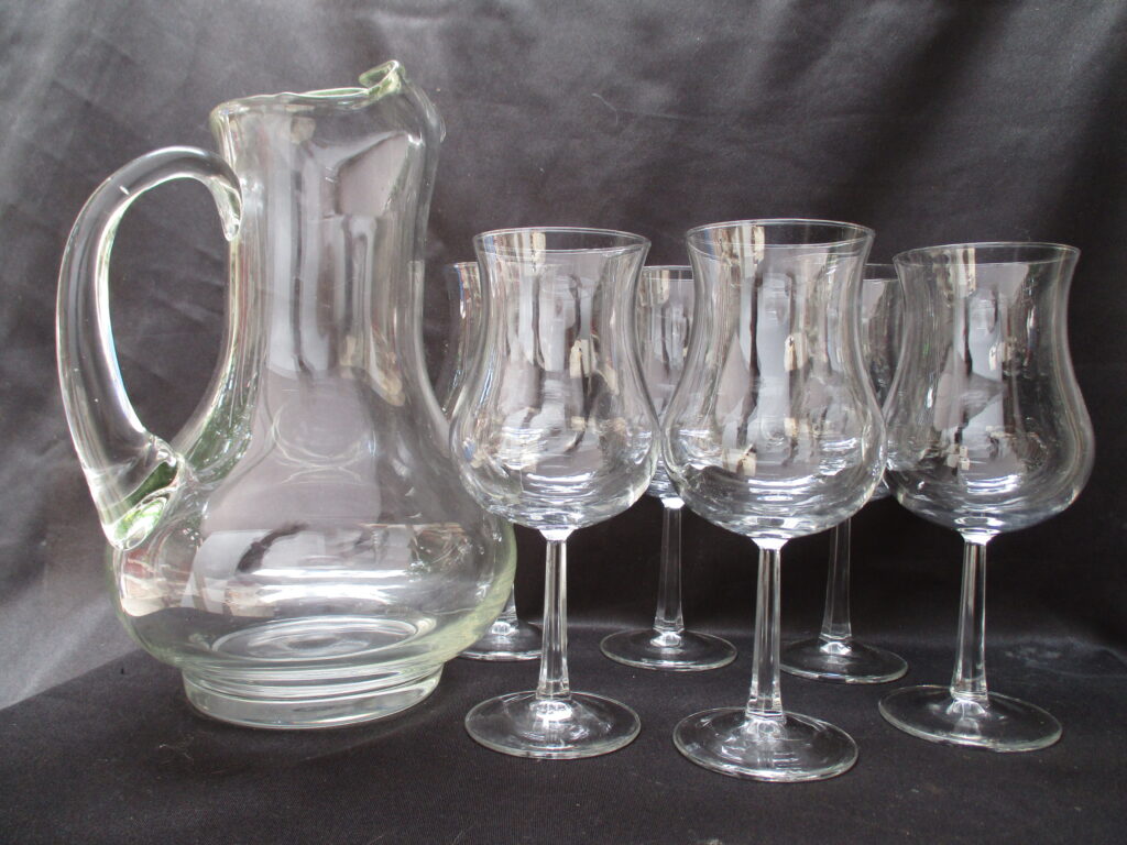 Pop Belly Pitcher and Stemware set available