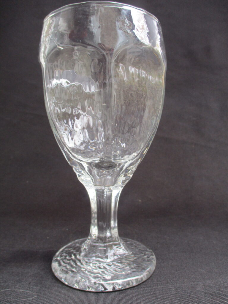 Libbey Glass Chivalry Clear Pattern Goblet