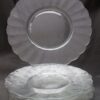 Five glass flower form plates available for sale