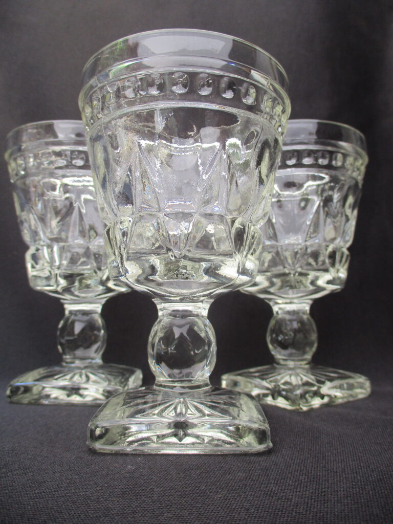 Renaissance Style Clear Stemware Set from Indiana Glass