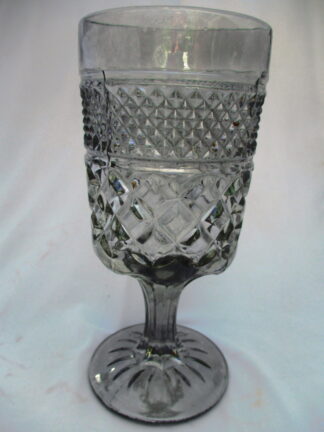 Anchor Hocking Wexford Smoky Silver Finish Stemware