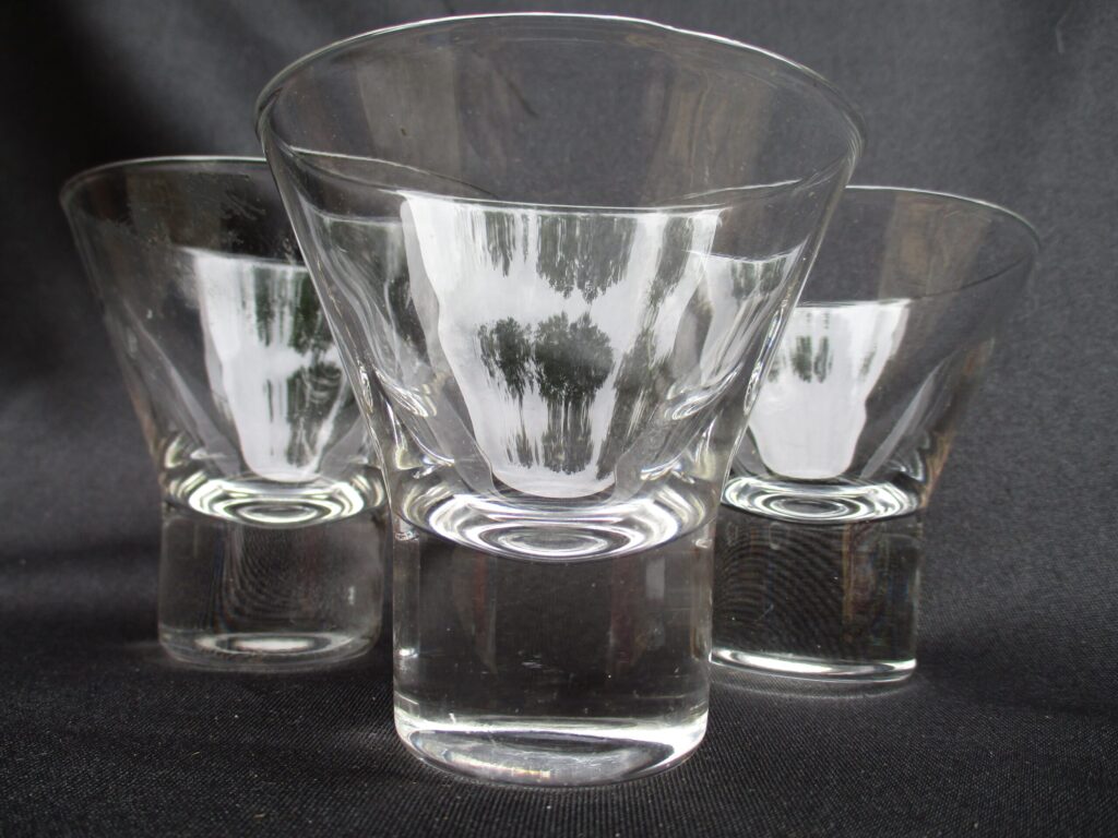 Clear Shot Glasses with solid cylindrical stems