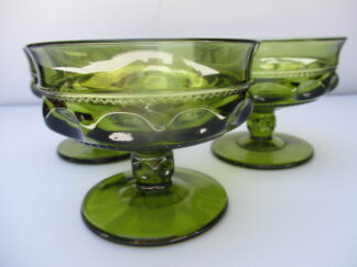 Colony King Crown Pattern Avocado Green Dessert Cups