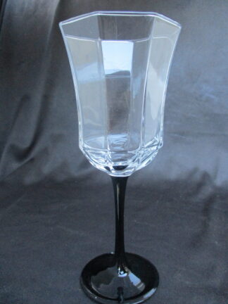 Water Goblet by Arcoroc International Octime Black Pattern