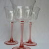 Salmon Color Wineglass Set
