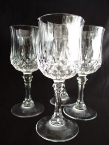 Champollion Pattern Cristal D’Arques Clear Lead Crystal Sherry Glasses