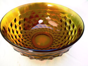 Fostoria Cubist Whitehall Pattern-Amber Color By Colony Glass For Indiana Glass