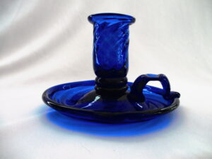 Cobalt Blue Banquet Style Candle Holder
